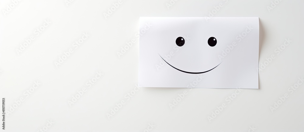 A face with a look of amazement is displayed on an adhesive note which is positioned against a white background Copy space image A face with a look of amazement is displayed on an adhesive note which is positioned against a white background Copy space image