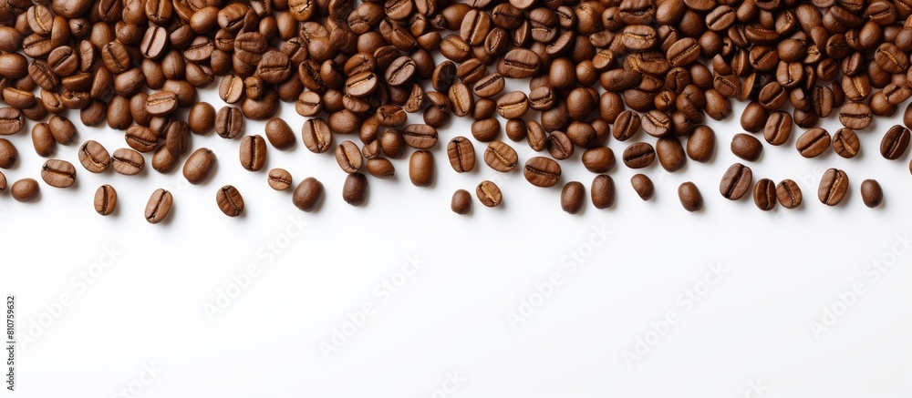 A copy space image of coffee against a white background A copy space image of coffee against a white background