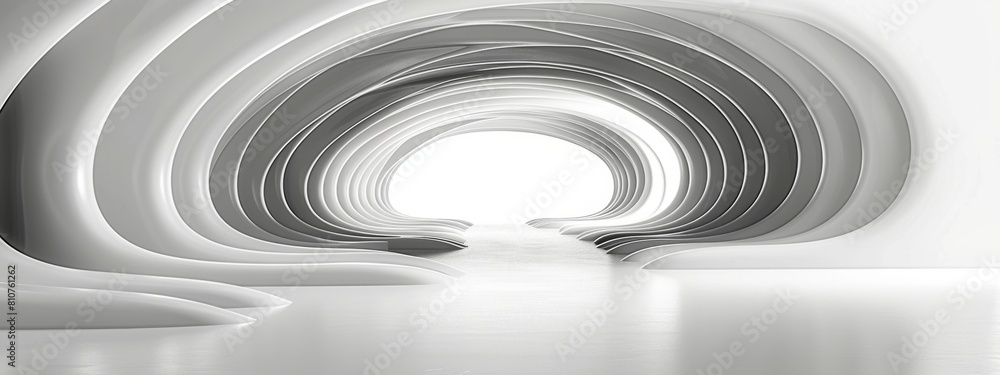 Obraz premium White softly curved corners background.