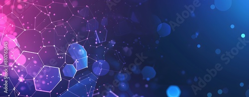 Abstract blue and purple background with polygon.  blue purple background bubble light shape design gradient.