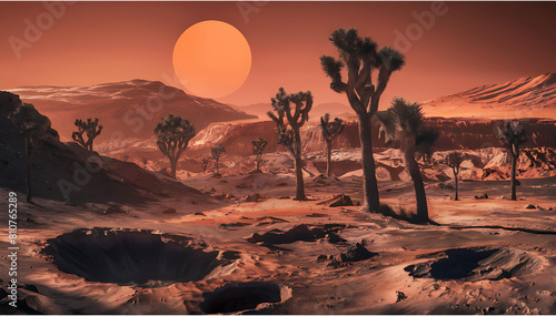 Joshua Tree Planetary Park Mars Imagination Woner Science Fiction photo