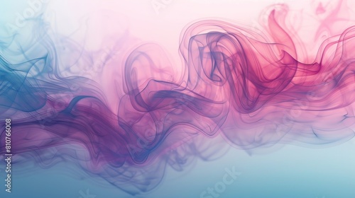 Abstract pink party fog billowing with a blend of blue, teal, and aqua smoke, swirling in isolated graphic layers