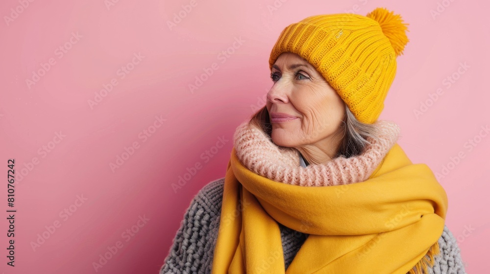 A Woman in Vibrant Winter Attire A Woman in Vibrant Winter Attire
