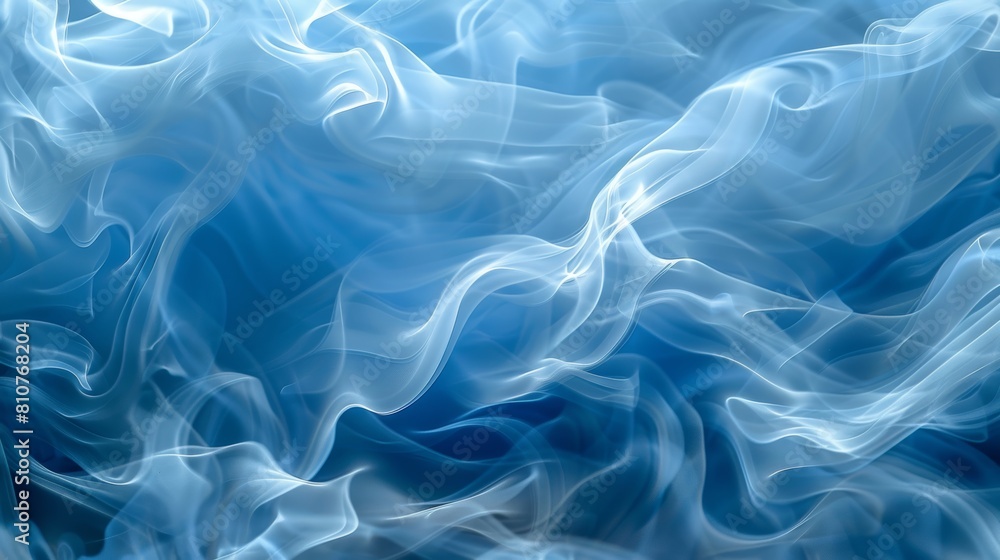 Dreamy abstract water wave with hints of silk and smoke, swirling in a blue wave-like pattern under studio lighting for a banner Dreamy abstract water wave with hints of silk and smoke, swirling in a blue wave-like pattern under studio lighting for a banner