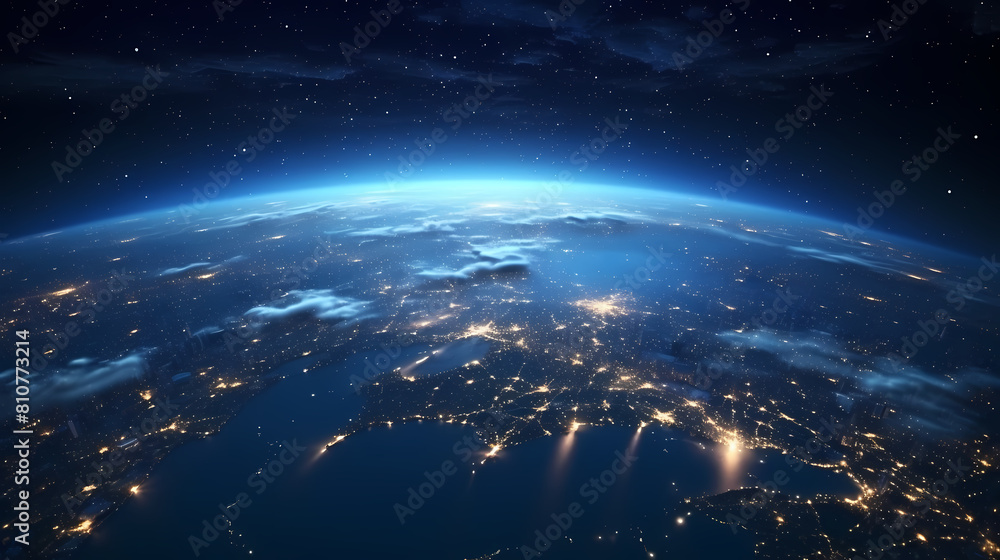 Panoramic view of Earth from space Panoramic view of Earth from space