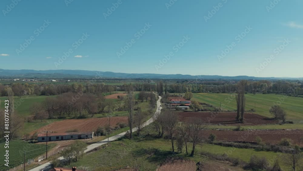 Drone flight, above a village in Europe, 4K video Drone flight, above a village in Europe, 4K video