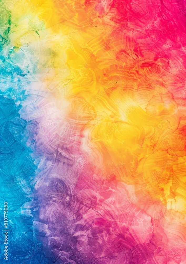 Soft gradient tie-dye in pink, orange, blue, and yellow with a dreamy, cloud-like texture. Soft gradient tie-dye in pink, orange, blue, and yellow with a dreamy, cloud-like texture.