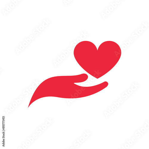 Illustration of love and hand