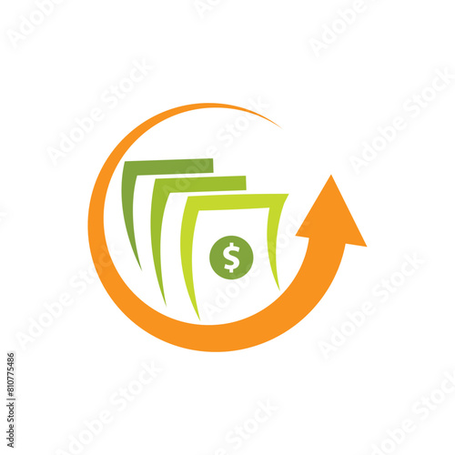 Money logo icon flat design