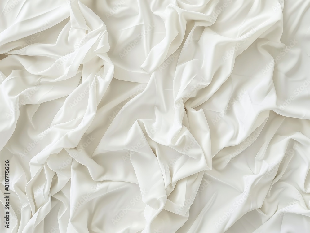 Crumpled white fabric texture background Crumpled white fabric texture background