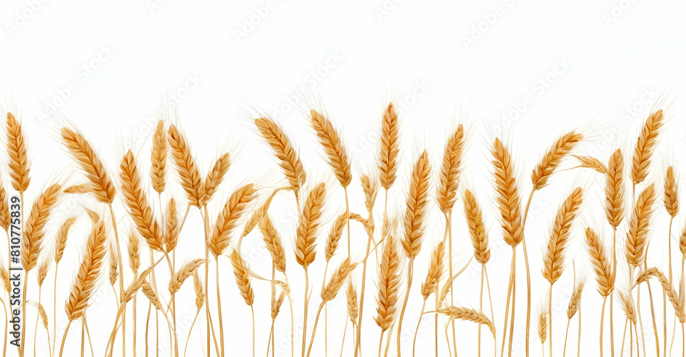 wheat ears isolated on white background wheat ears isolated on white background
