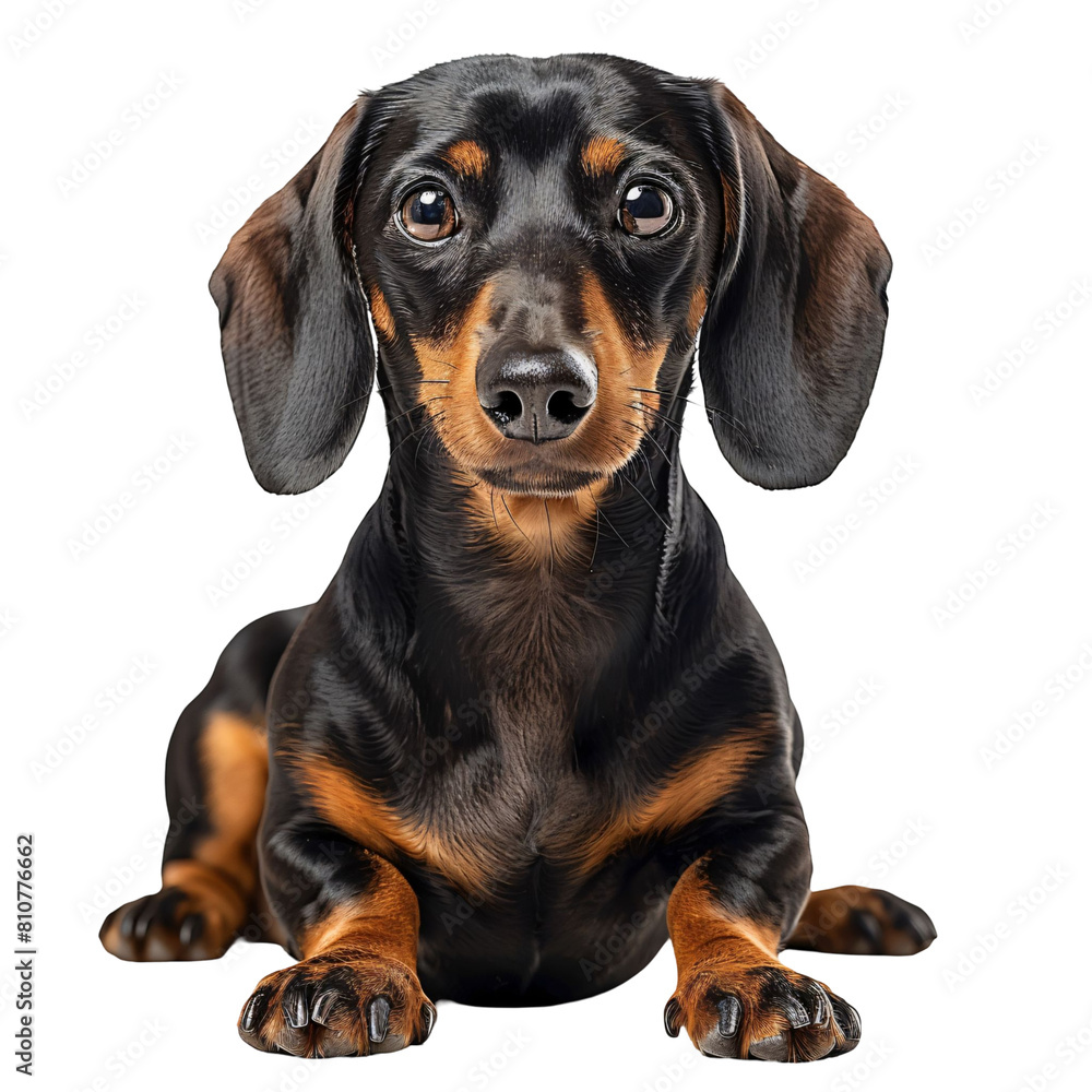 Dachshund Looking Curious die cut PNG Style Isolated on White and Transparent Background Dachshund Looking Curious die cut PNG Style Isolated on White and Transparent Background