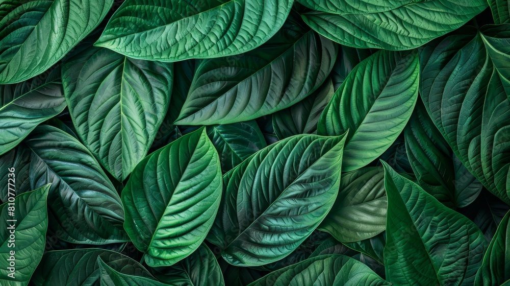 lush green tropical leaves background