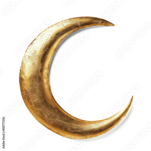 gold crescent on transparency background PNG
 photo