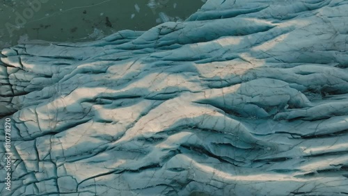 Glacier in Iceland from above. photo