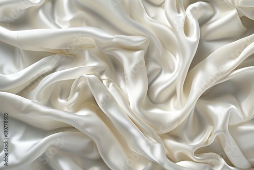 Elegant white satin fabric