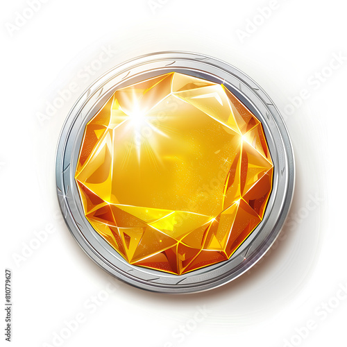 gold diamond on white