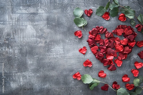 red rose petals on dark background