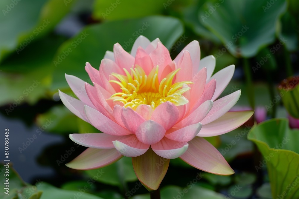 Vibrant pink lotus flower in bloom