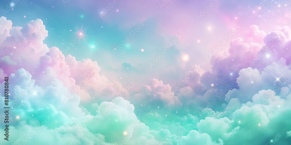 Elegant Pastel Colors Background with Soft Pink, Lilac, Mint Green, and Baby Blue Shades