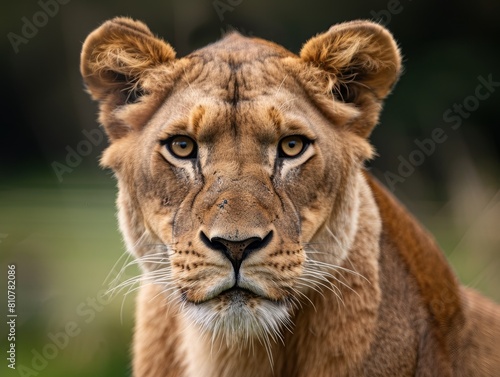 Close-up portrait of a majestic lion