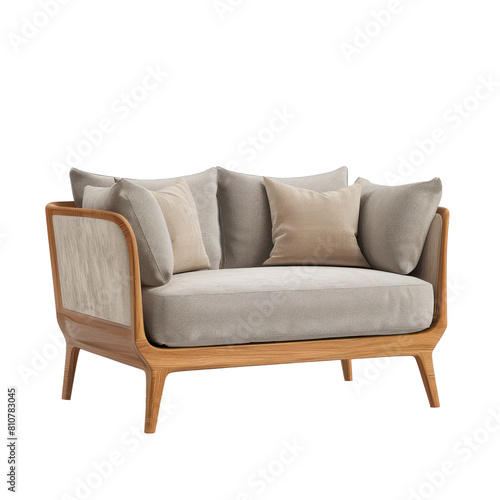 Loveseat side view full length isolate on transparency background PNG