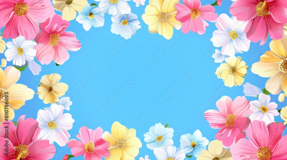 This spring flower template card is suitable for greeting, invitations, weddings, birthdays, and Easter This spring flower template card is suitable for greeting, invitations, weddings, birthdays, and Easter