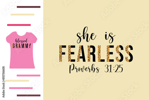 She is fearless t shirt design
