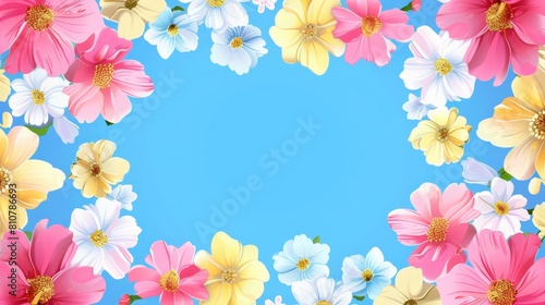 This spring flower template card is suitable for greeting, invitations, weddings, birthdays, and Easter