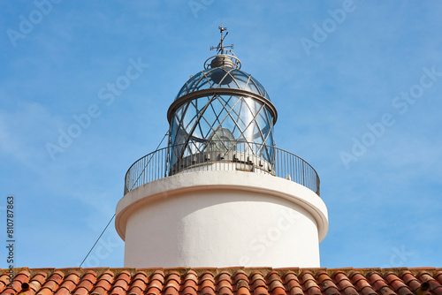 St. Sebastian lighthouse in Llafranc. Costa Brava. Girona, Catalunya. Spain photo