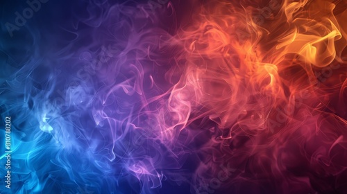 Modern background with transparent smoke in a colorful abstract style.