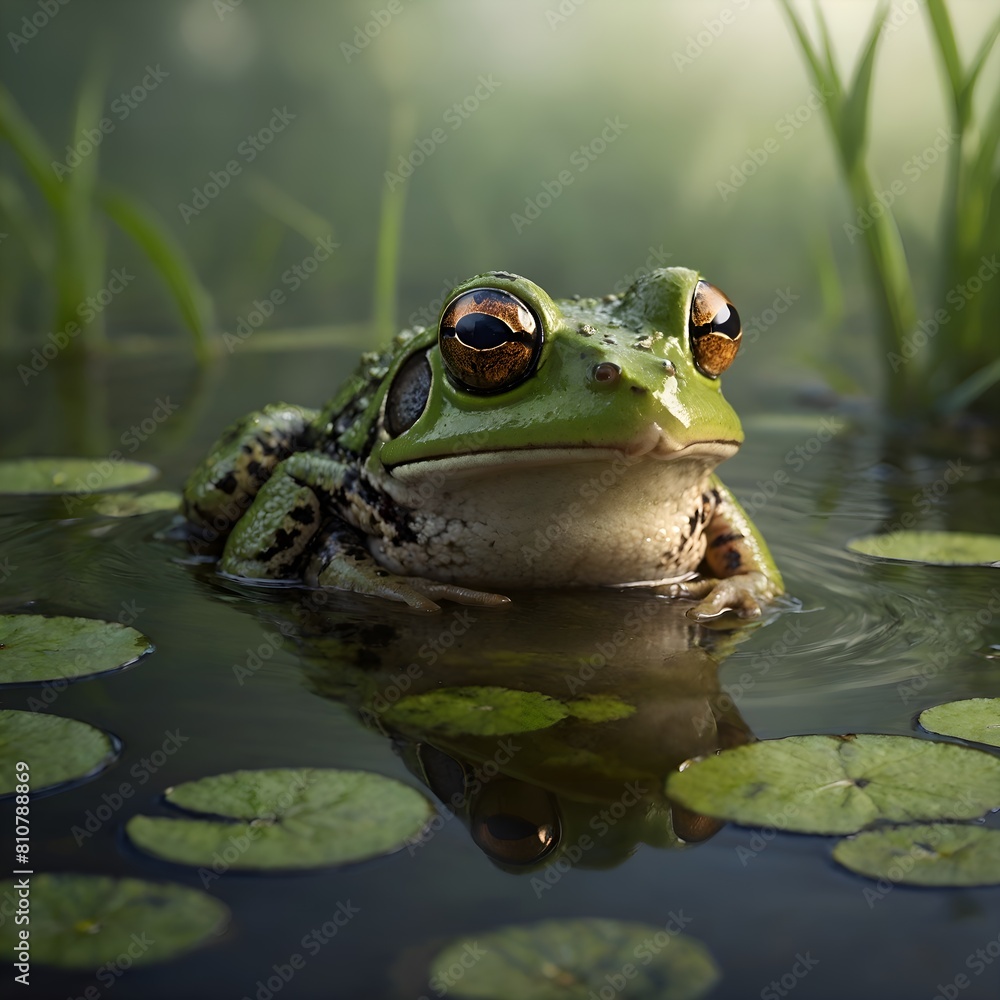 Obraz premium frog in the water
