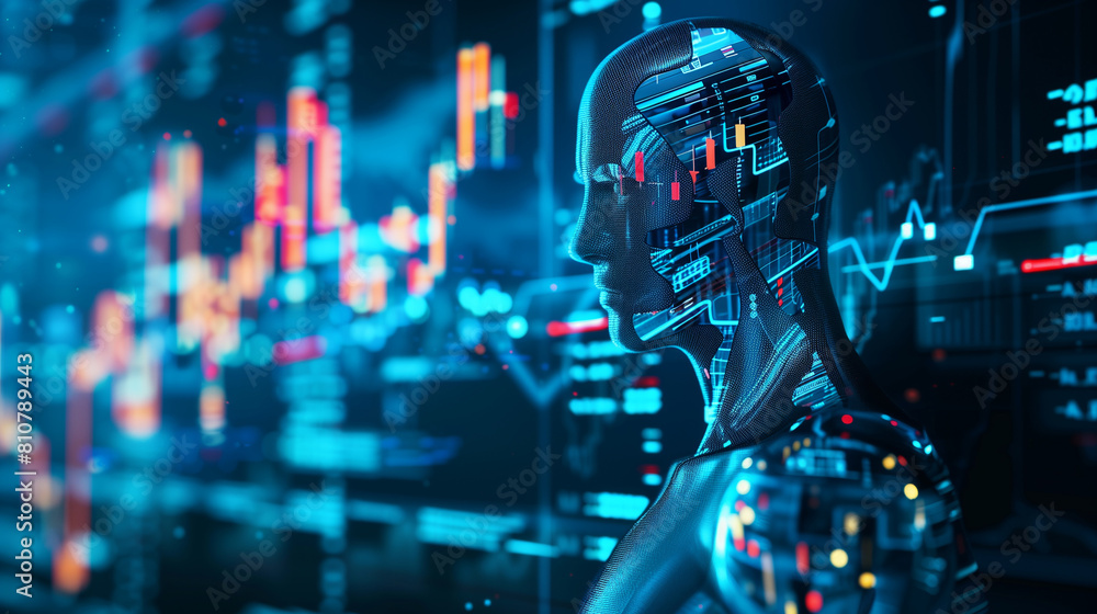 cyborg robot, Concept of artificial intelligence for industrial revolution and automation process . cyborg robot, Concept of artificial intelligence for industrial revolution and automation process .