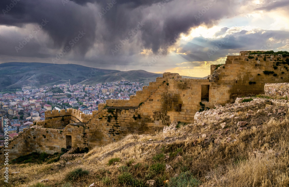 Medieval ruined fortress Bayburt in Turkey
