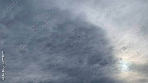曇り空の背景素材　タイムラプス