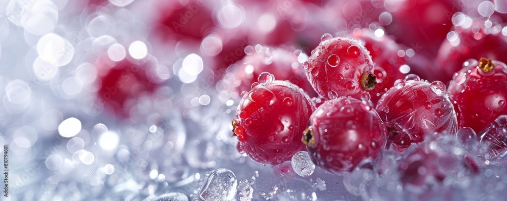 Red berries encapsulated in ice. Red berries encapsulated in ice.