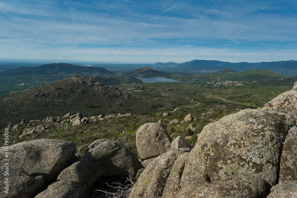 landscape, view, mountains, spring, nature, plants, spain, green