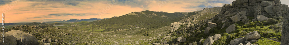 landscape, view, mountains, spring, nature, plants, spain, green