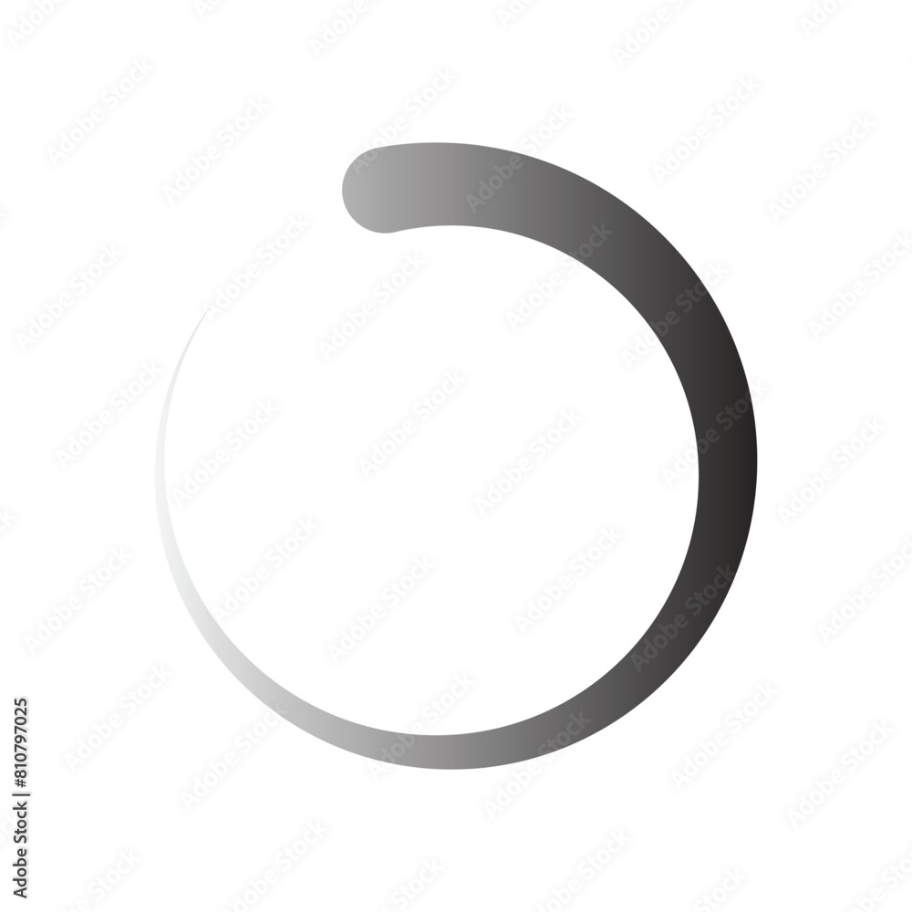 Set of round loading icons. Progress load icons for UI design with white background. Set of round loading icons. Progress load icons for UI design with white background.