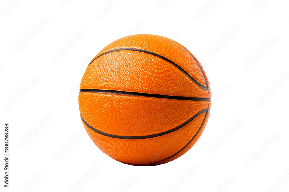 Fototapeta premium Orange basketball isolated on black background. 3D rendering.