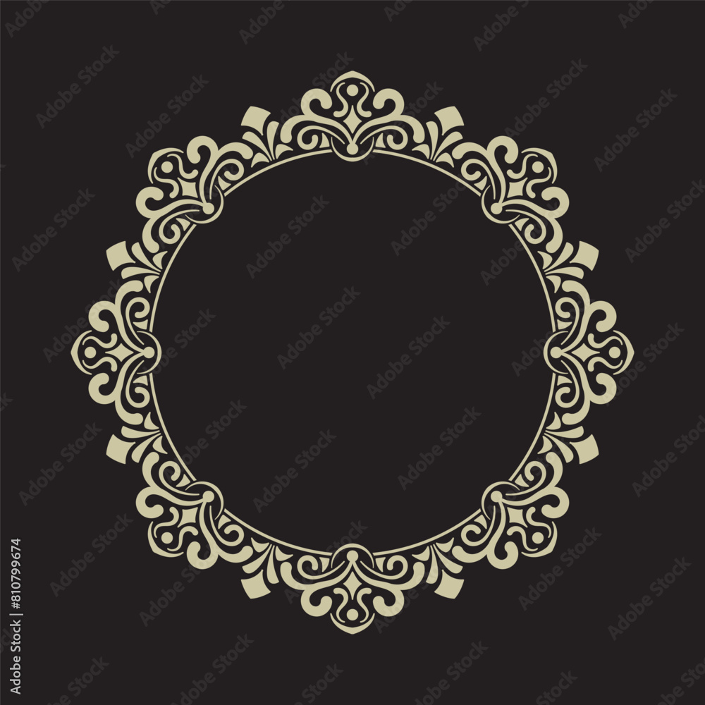 Ornamental round frame design, for logo and text Ornamental round frame design, for logo and text
