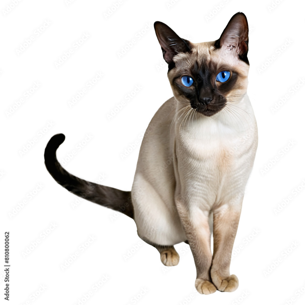 Siamese Cat isolated on a transparent background