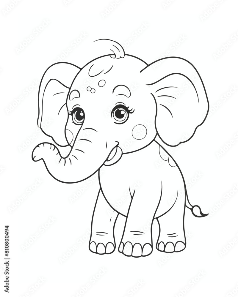 Fototapeta premium Animal coloring book page 