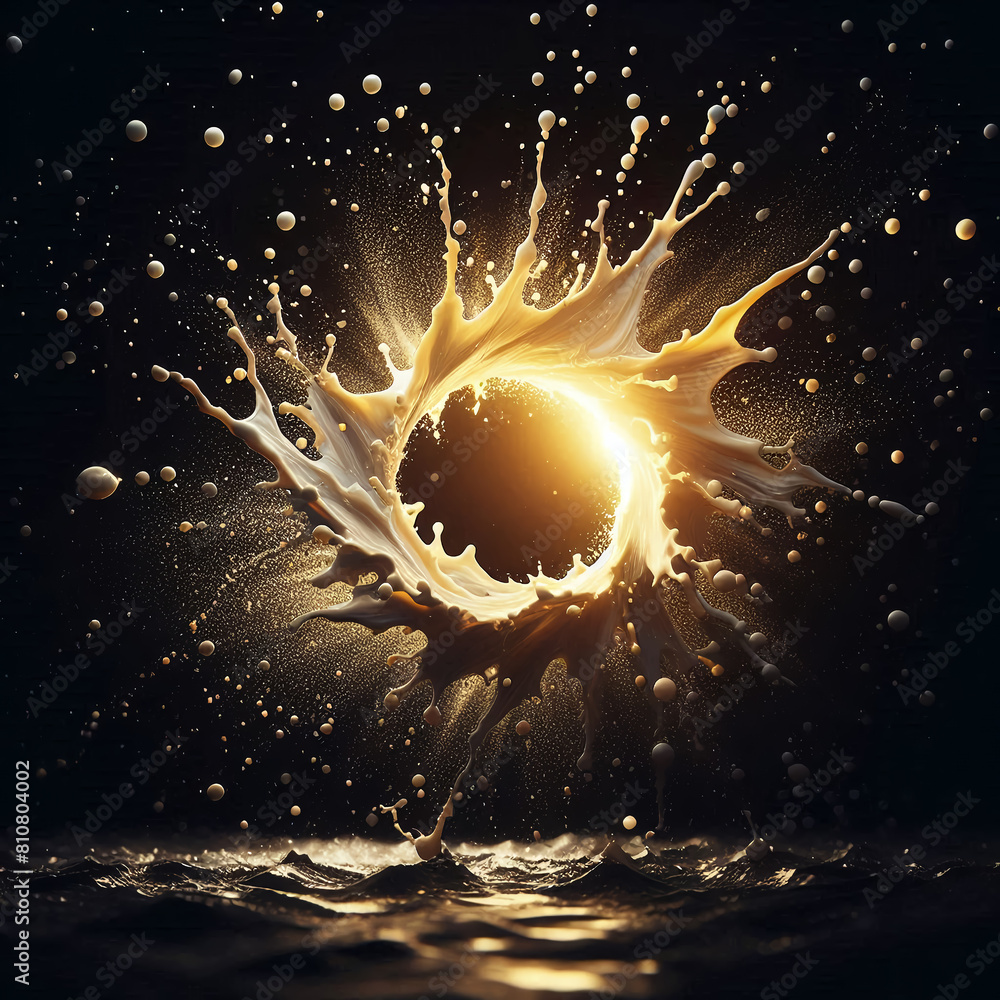 Light Splash, Cut Out, Dark Background Light Splash, Cut Out, Dark Background
