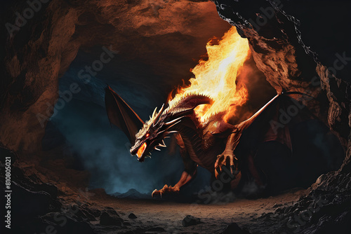 Mythical fire_breathing Dragon.