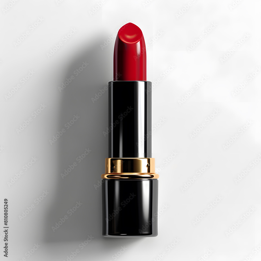 Red Lipstick close-up mock up isolated on white background Red Lipstick close-up mock up isolated on white background