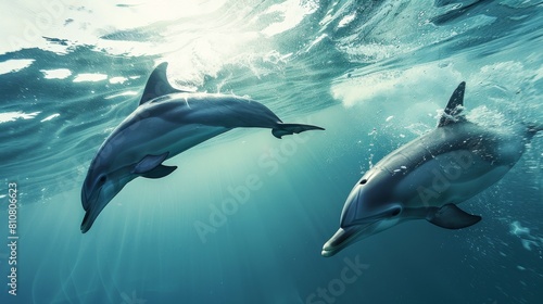 Synchronized Dolphin Dance in Aquatic Environment