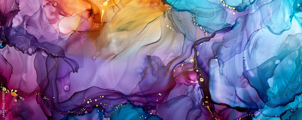 A detail from an alcohol ink painting. A detail from an alcohol ink painting.