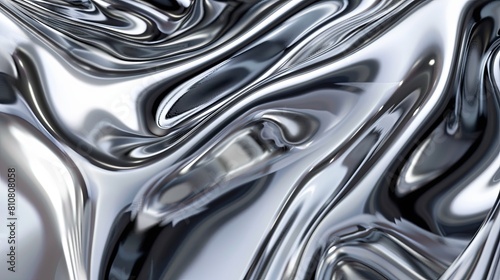 Abstract silver liquid metal background