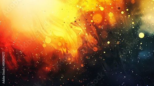 Colorful abstract design with yellow, orange, red, brown, and black gradient